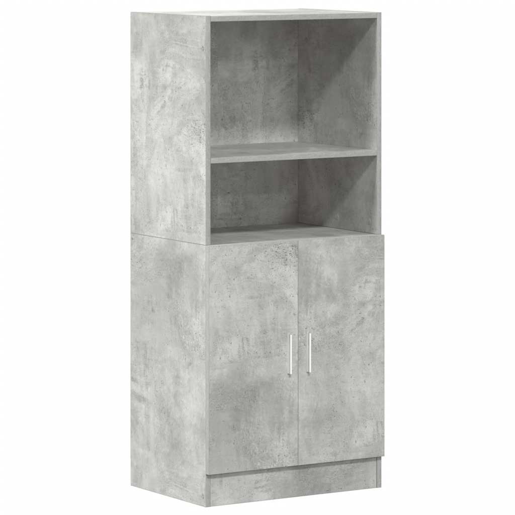 Kitchen Cabinet Concrete Grey 57x41.5x131.5 cm Engineered Wood