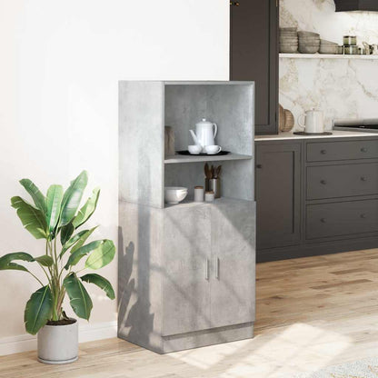 Kitchen Cabinet Concrete Grey 57x41.5x131.5 cm Engineered Wood