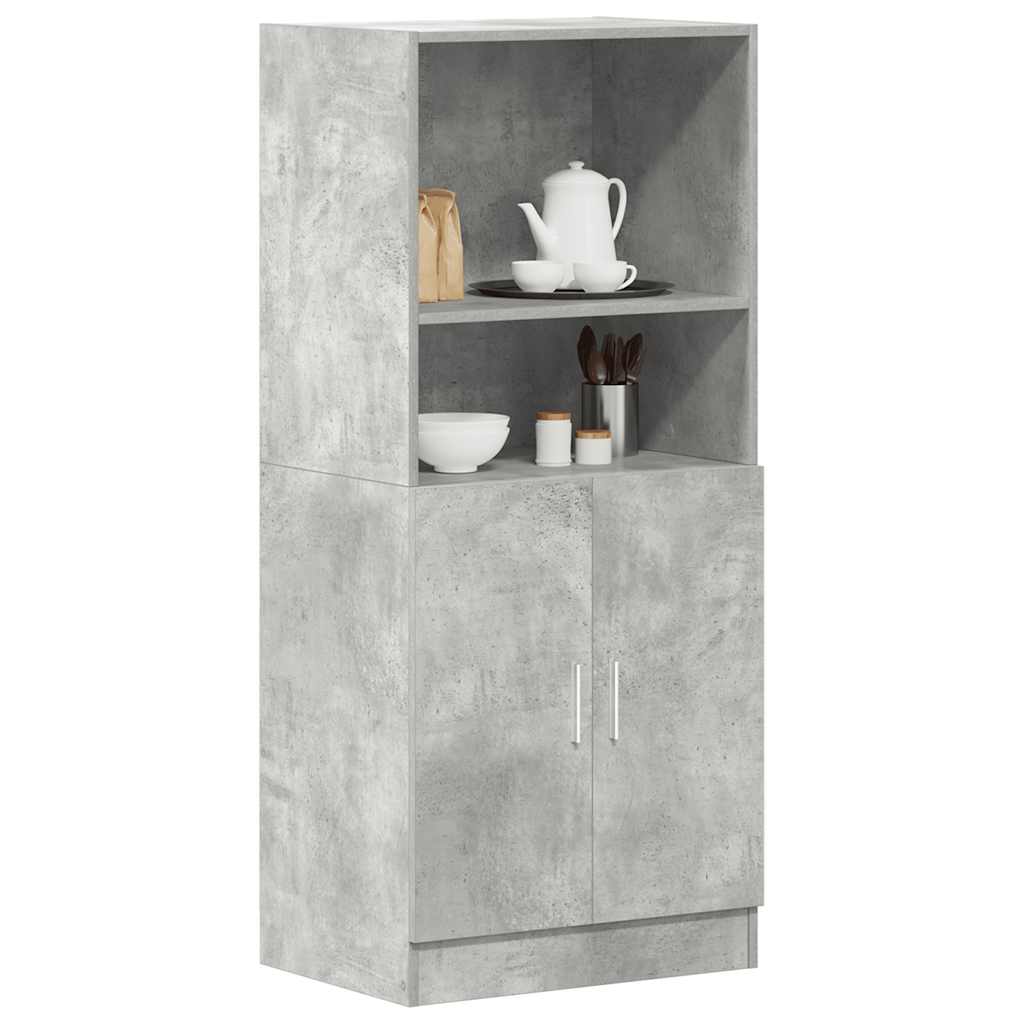 Kitchen Cabinet Concrete Grey 57x41.5x131.5 cm Engineered Wood