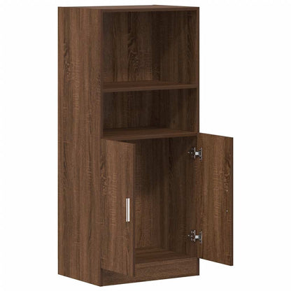 Kitchen Cabinet Brown Oak 57x41.5x131.5 cm Engineered Wood