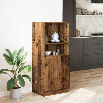 Kitchen Cabinet Old Wood 57x41.5x131.5 cm Engineered Wood