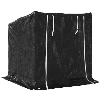 Firewood Rack with Rain Cover 100.5x80.5x110.5 cm Galvanised Steel