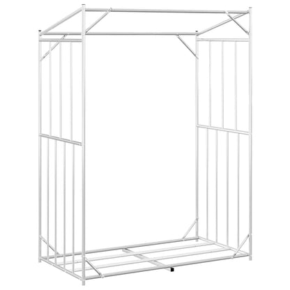 Firewood Rack with Rain Cover 150x80x200 cm Galvanised Steel