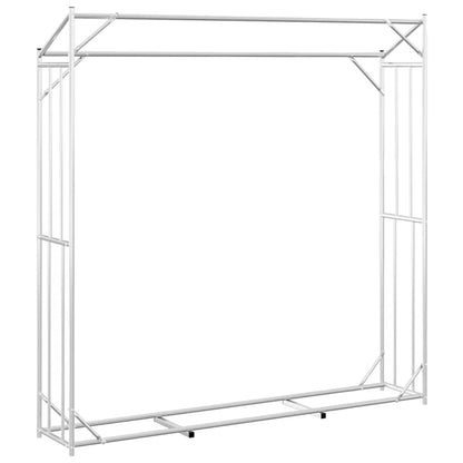 Firewood Rack with Rain Cover 200x40x200 cm Galvanised Steel