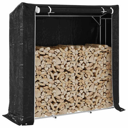 Firewood Rack with Rain Cover 200x60x200 cm Galvanised Steel