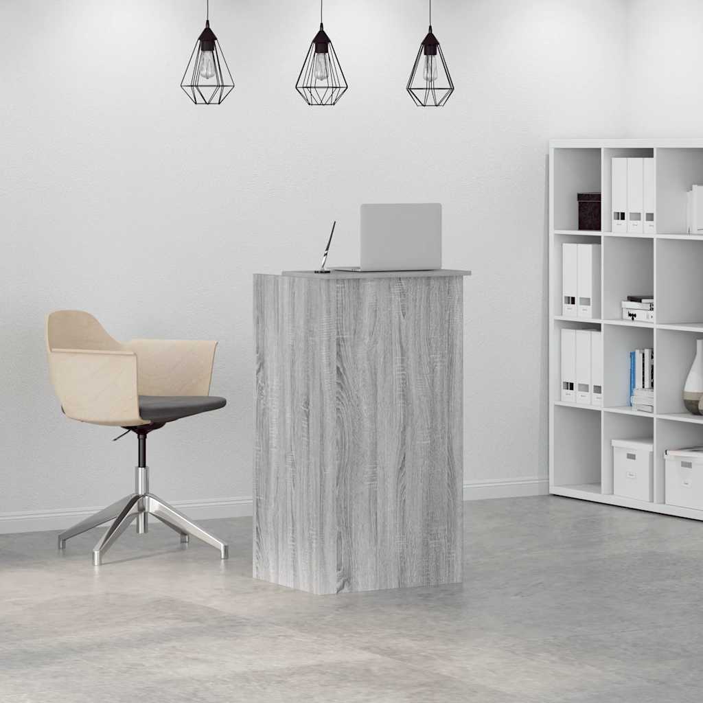 Reception Desk Grey Sonoma 55x50x103.5 cm Engineered Wood