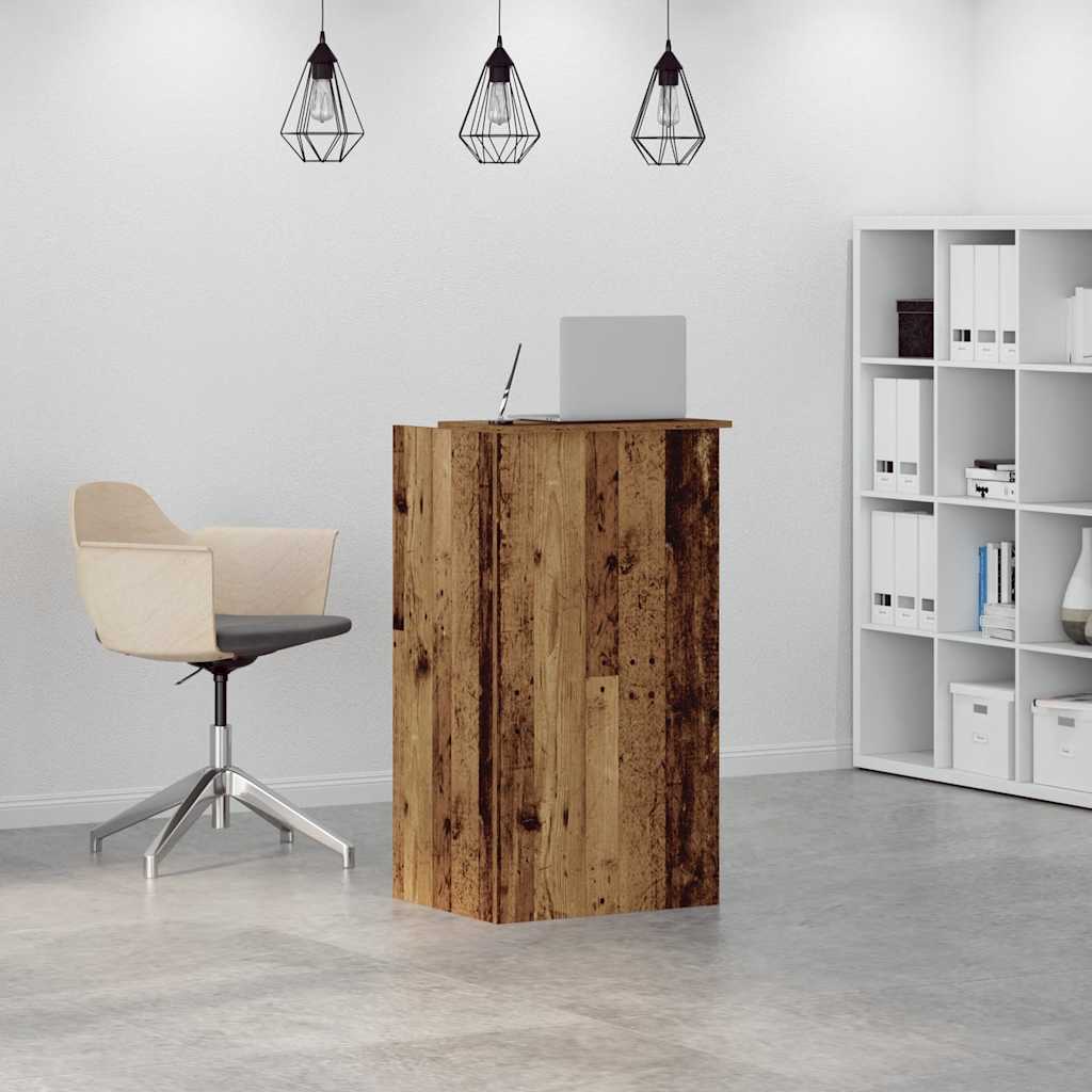 Reception Desk Old Wood 55x50x103.5 cm Engineered Wood