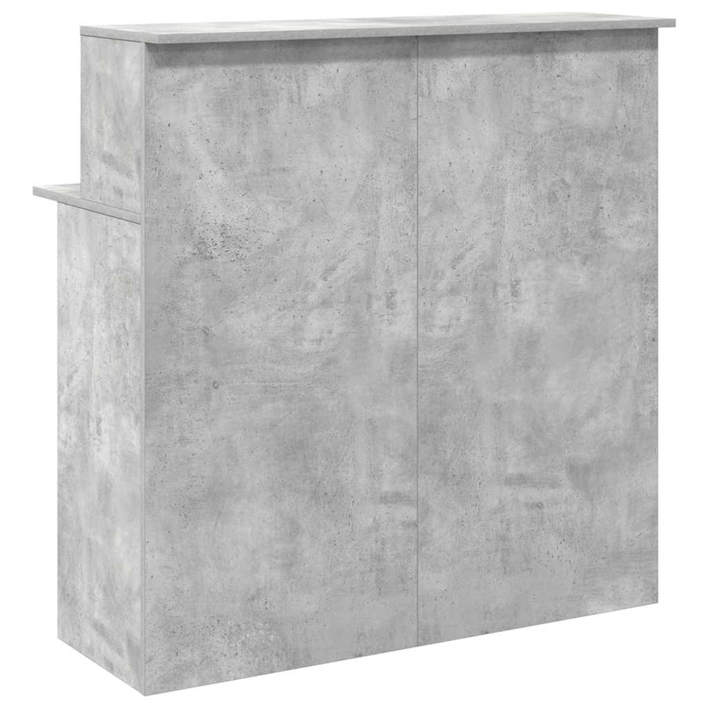 Reception Desk Concrete Grey 100x50x103.5 cm Engineered Wood