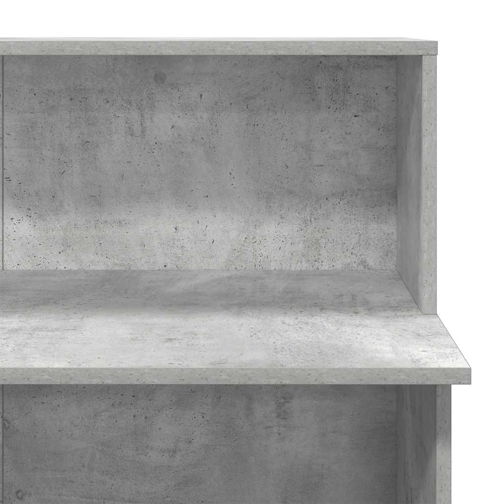 Reception Desk Concrete Grey 100x50x103.5 cm Engineered Wood