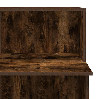 Reception Desk Smoked Oak 100x50x103.5 cm Engineered Wood