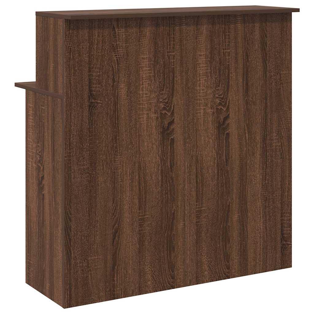 Reception Desk Brown Oak 100x50x103.5 cm Engineered Wood