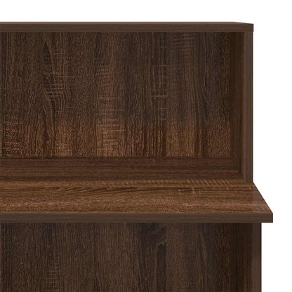 Reception Desk Brown Oak 100x50x103.5 cm Engineered Wood