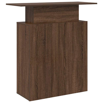 Reception Desk Brown Oak 100x40x104 cm Engineered Wood