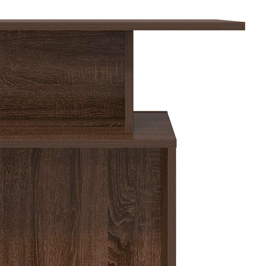 Reception Desk Brown Oak 100x40x104 cm Engineered Wood