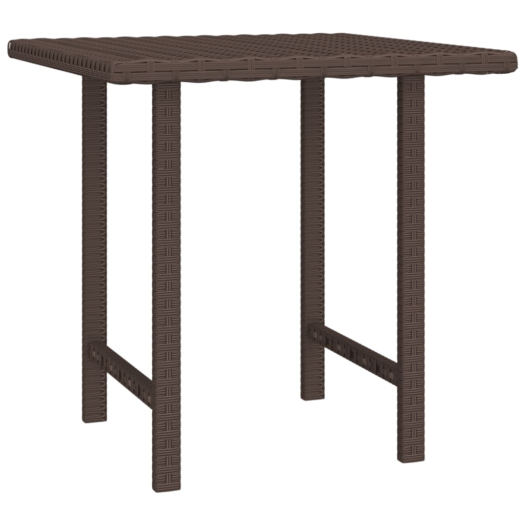 Garden Side Tables 3 pcs Brown Poly Rattan