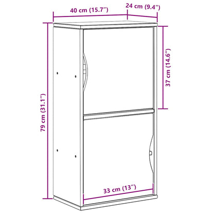 Side Cabinet ODDA 40x24x79 cm Solid Wood Pine