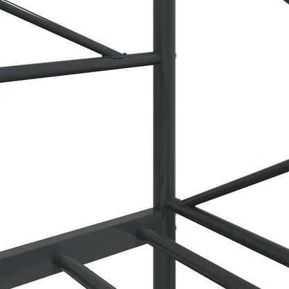 Day Bed without Mattress Black 90x190 cm Steel