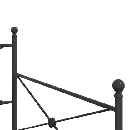 Day Bed without Mattress Black 107x203 cm Steel