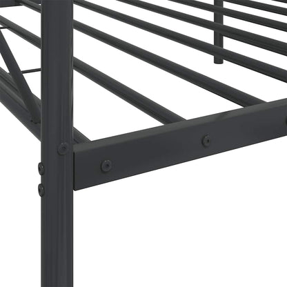 Day Bed without Mattress Black 107x203 cm Steel