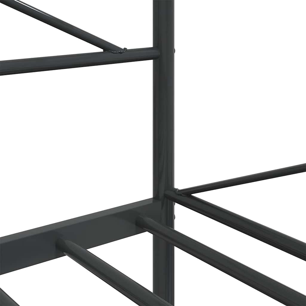 Day Bed without Mattress Black 107x203 cm Steel
