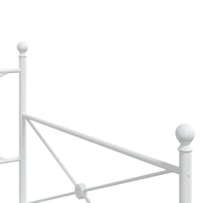Day Bed without Mattress White 107x203 cm Steel