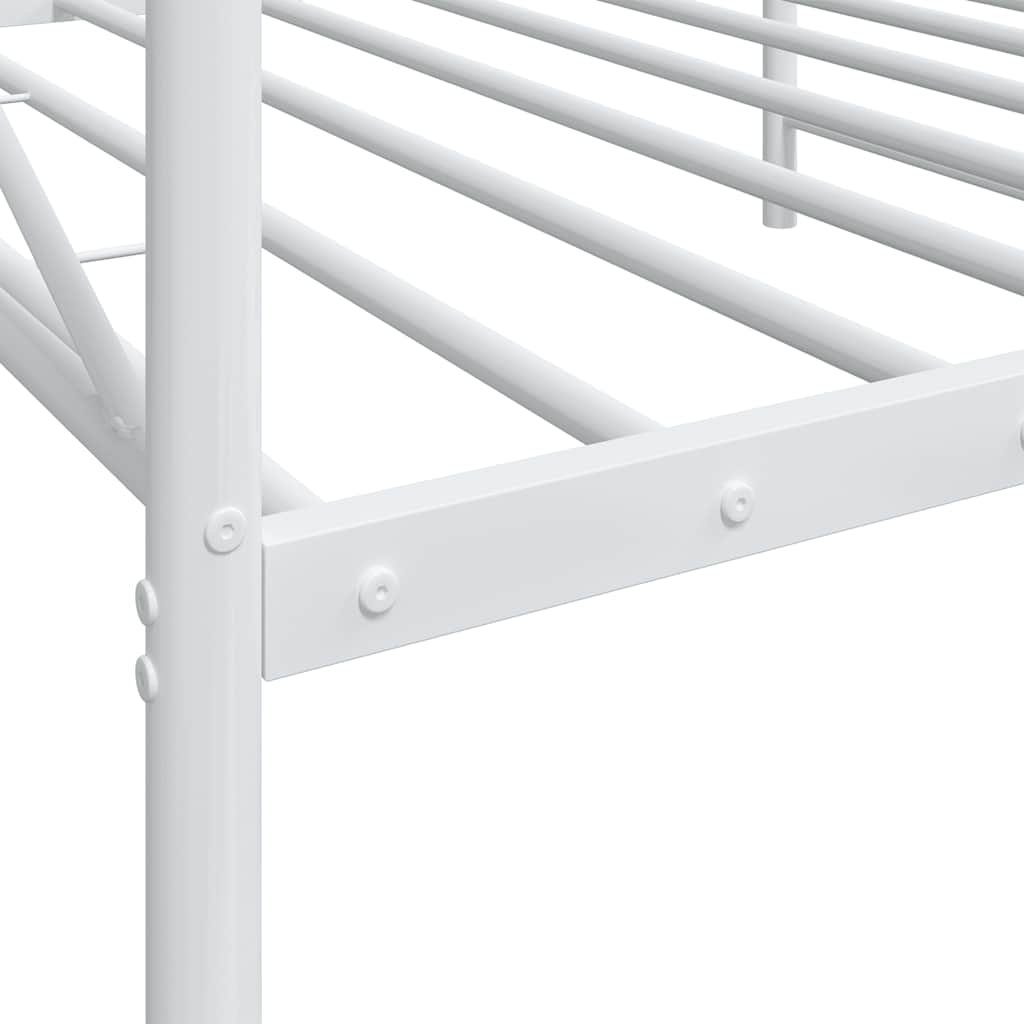 Day Bed without Mattress White 107x203 cm Steel