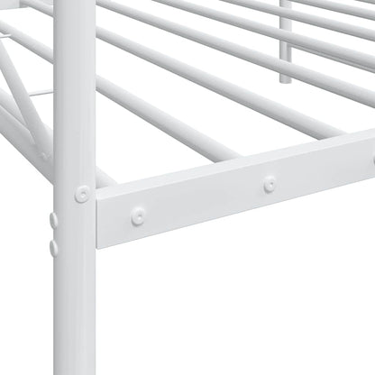 Day Bed without Mattress White 107x203 cm Steel