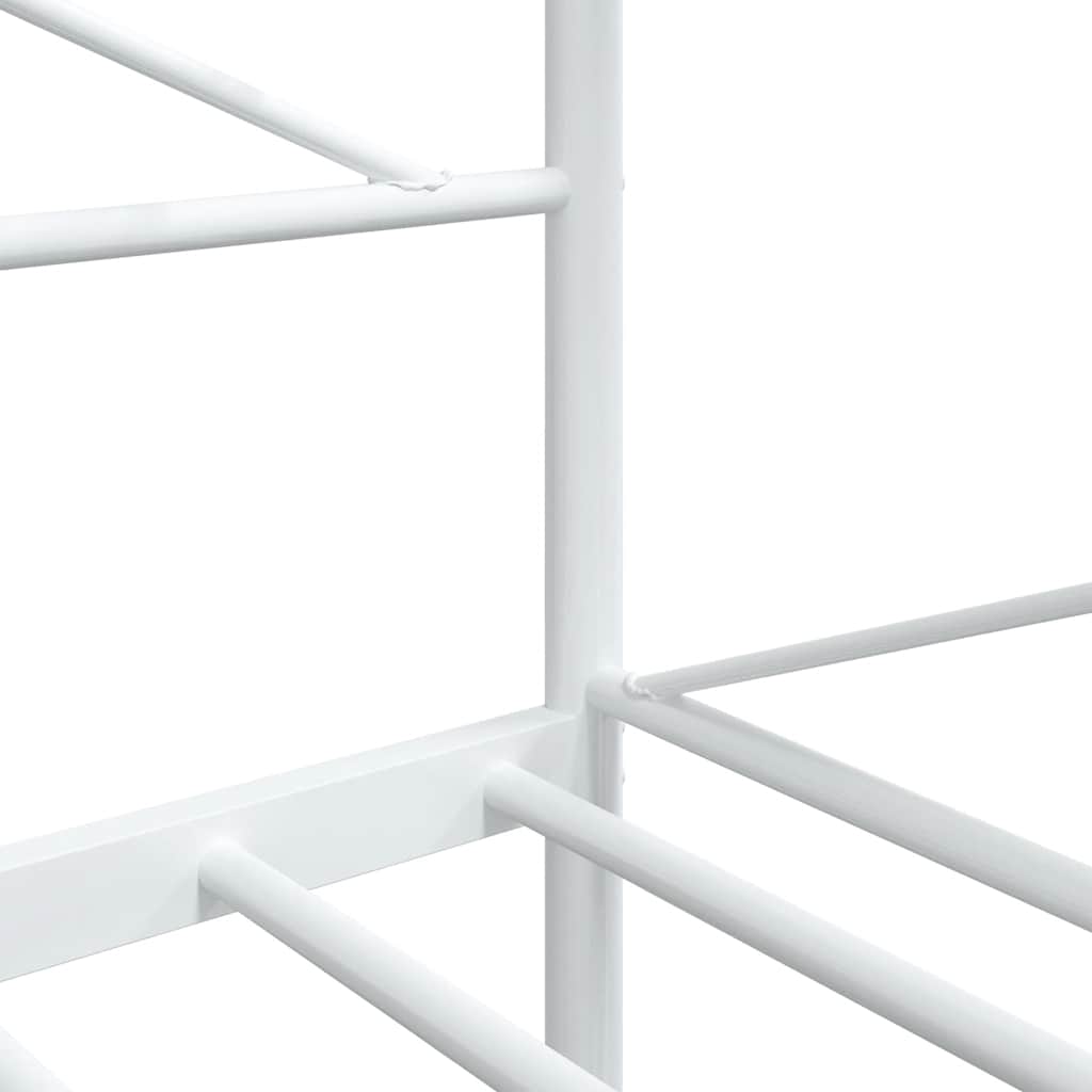 Day Bed without Mattress White 107x203 cm Steel