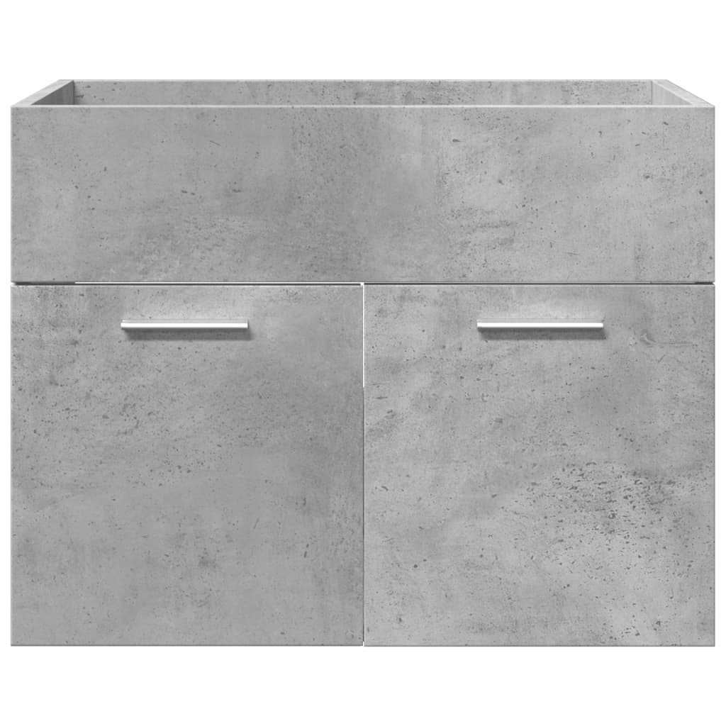 3 Piece Bathroom Furniture Set Concrete Grey Engineered Wood