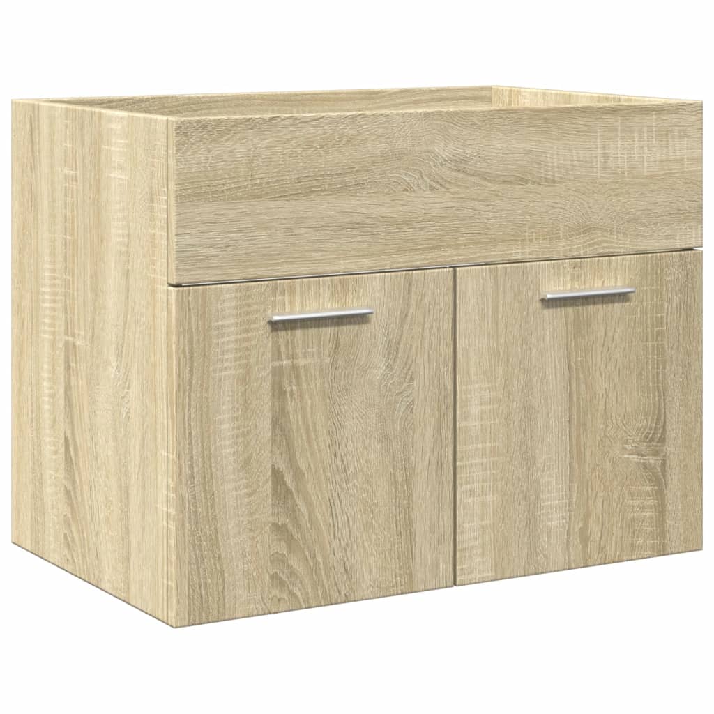 3 Piece Bathroom Furniture Set Sonoma Oak Engineered Wood