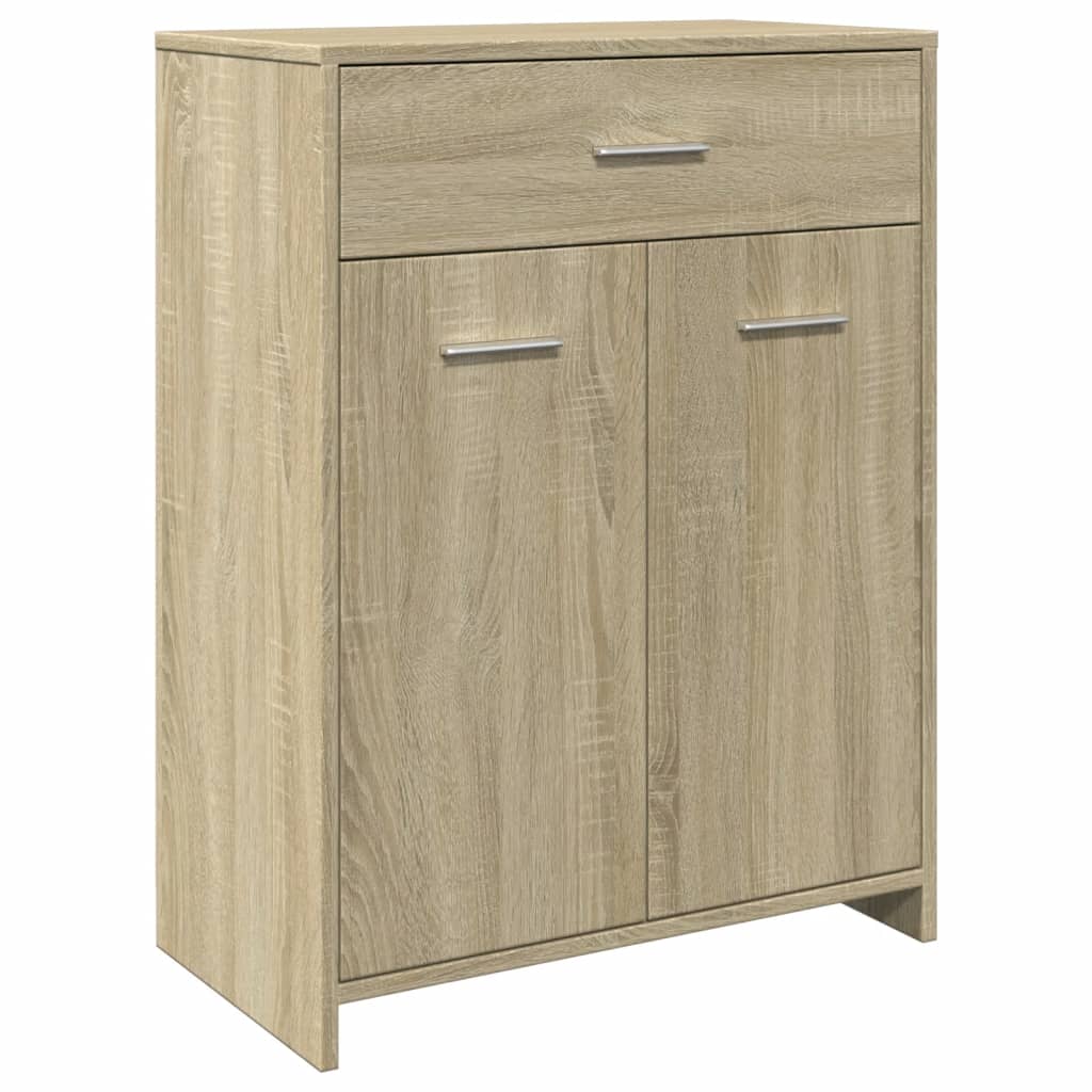 4 Piece Bathroom Furniture Set Sonoma Oak Engineered Wood