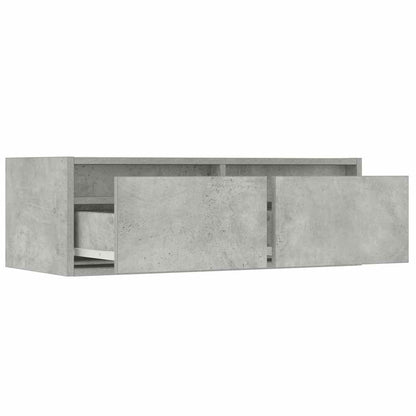 TV Cabinet with LED Lights Concrete Grey 75x35.5x25 cm