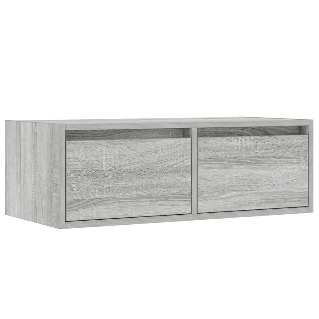 TV Cabinet with LED Lights Grey Sonoma 75x35.5x25 cm