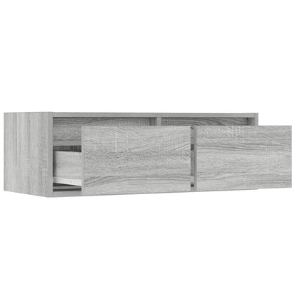 TV Cabinet with LED Lights Grey Sonoma 75x35.5x25 cm