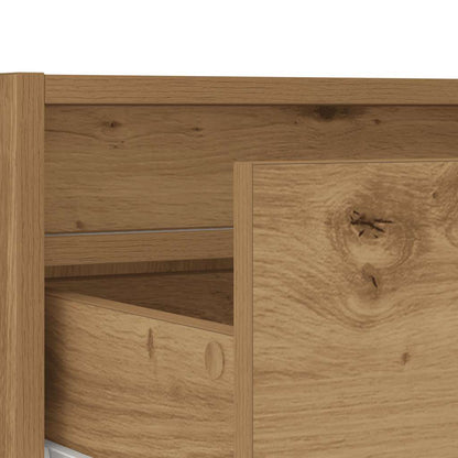 TV Cabinet with LED Lights Artisan Oak 75x35.5x25 cm