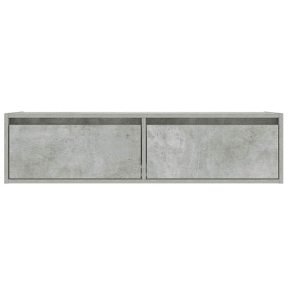 TV Cabinet with LED Lights Concrete Grey 100X35.5x25 cm