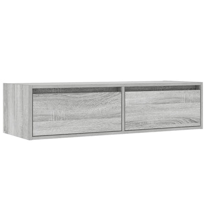 TV Cabinet with LED Lights Grey Sonoma 100X35.5x25 cm