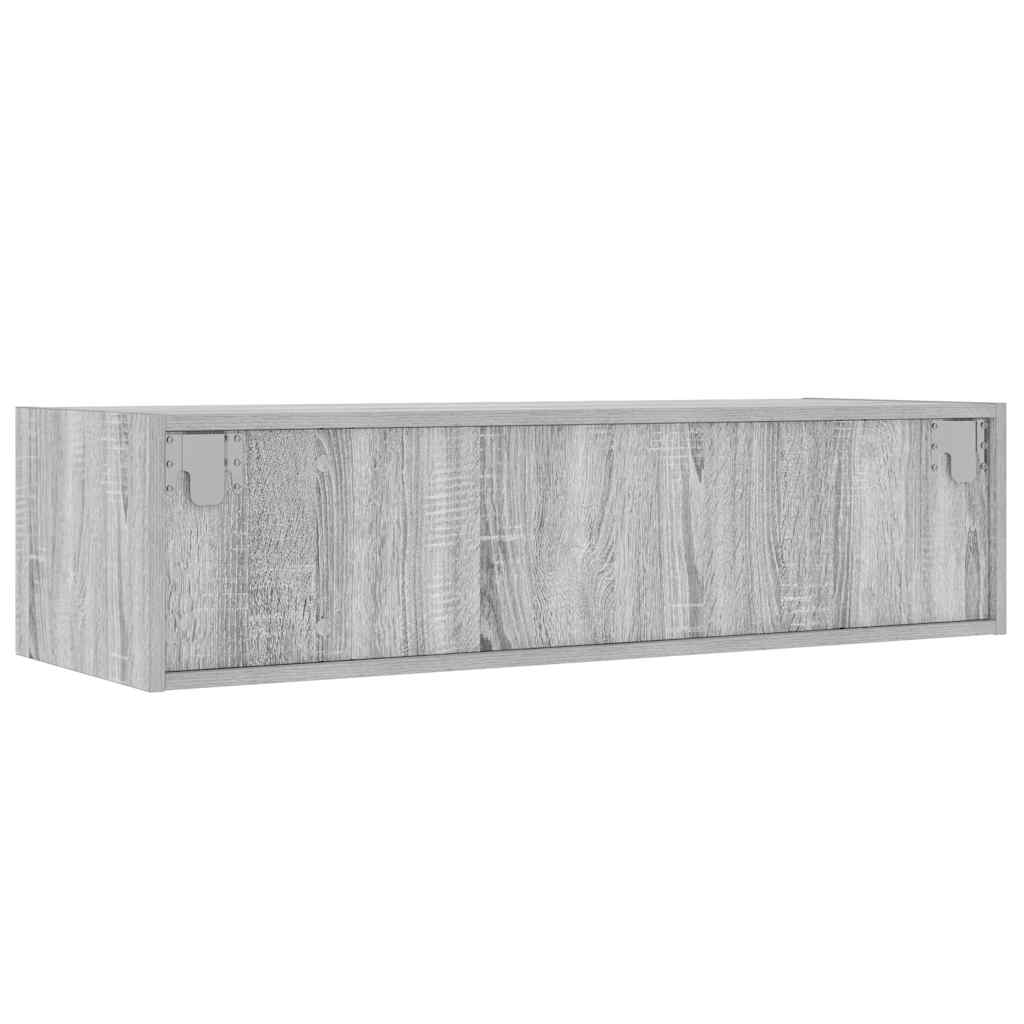 TV Cabinet with LED Lights Grey Sonoma 100X35.5x25 cm