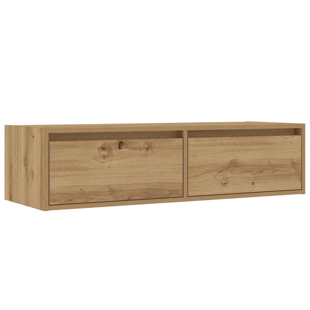 TV Cabinet with LED Lights Artisan Oak 100X35.5x25 cm