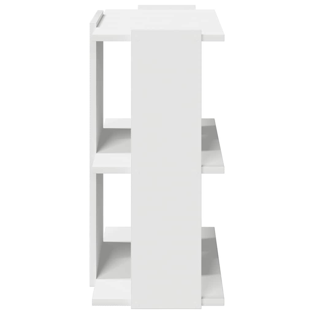 Bookcase 3-Tier White 60x30x60 cm Engineered Wood