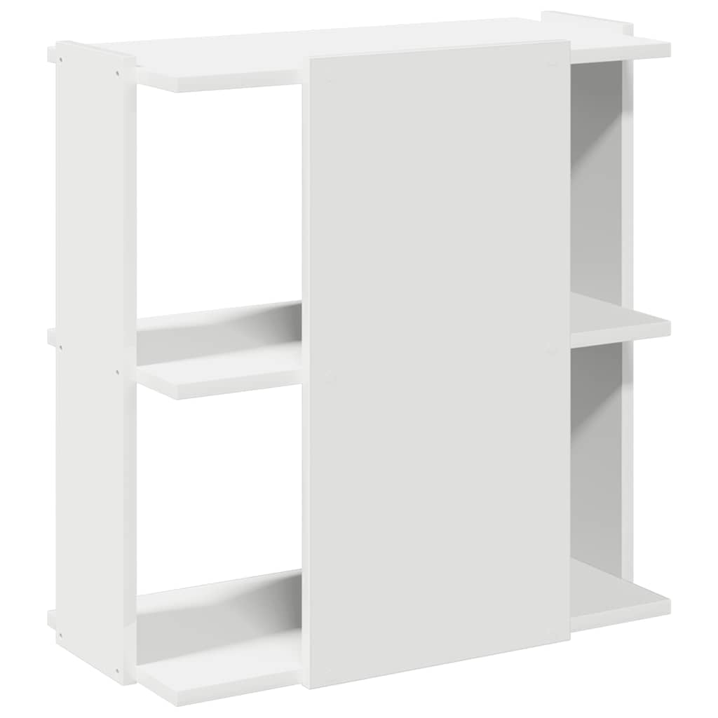 Bookcase 3-Tier White 60x30x60 cm Engineered Wood