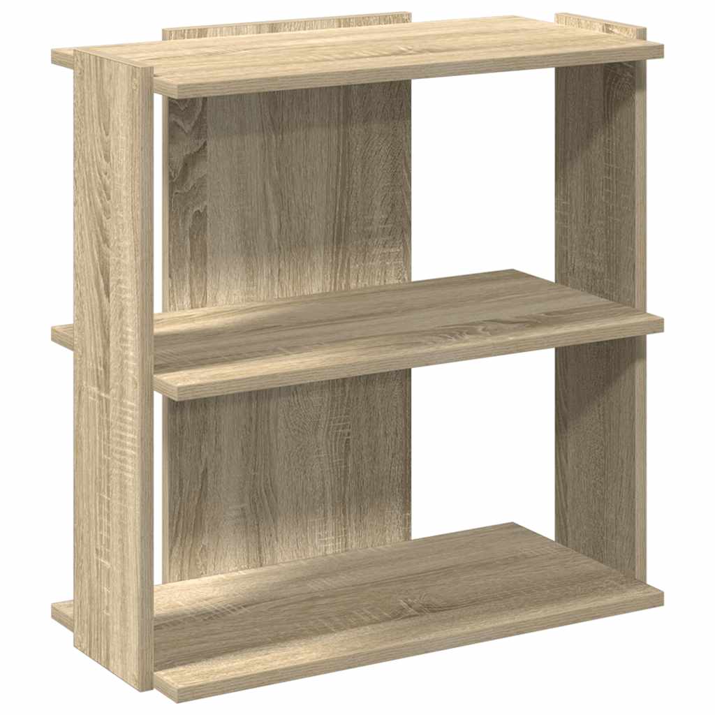 Bookcase 3-Tier Sonoma Oak 60x30x60 cm Engineered Wood