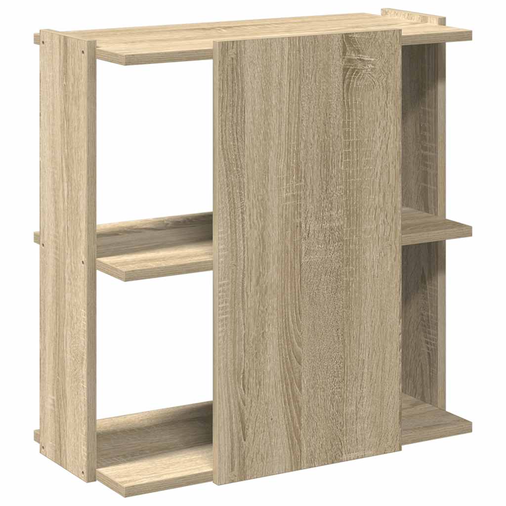 Bookcase 3-Tier Sonoma Oak 60x30x60 cm Engineered Wood