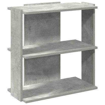 Bookcase 3-Tier Concrete Grey 60x30x60 cm Engineered Wood