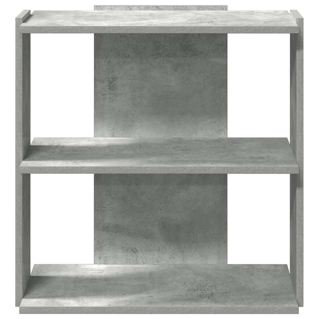 Bookcase 3-Tier Concrete Grey 60x30x60 cm Engineered Wood