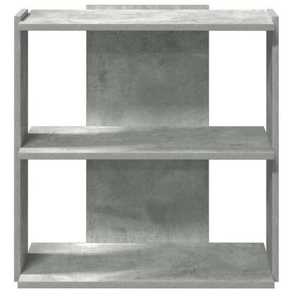 Bookcase 3-Tier Concrete Grey 60x30x60 cm Engineered Wood