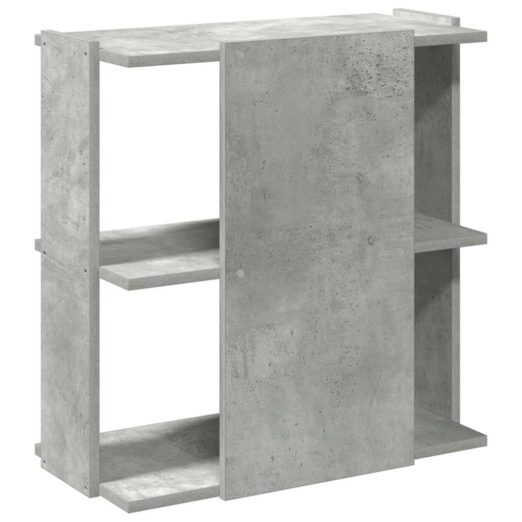 Bookcase 3-Tier Concrete Grey 60x30x60 cm Engineered Wood