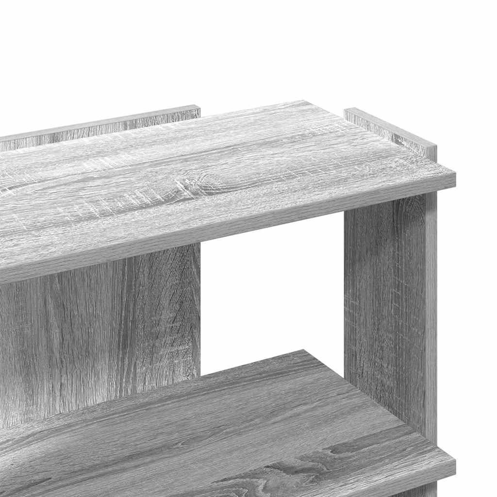 Bookcase 3-Tier Grey Sonoma 60x30x60 cm Engineered Wood