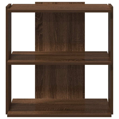 Bookcase 3-Tier Brown Oak 60x30x60 cm Engineered Wood