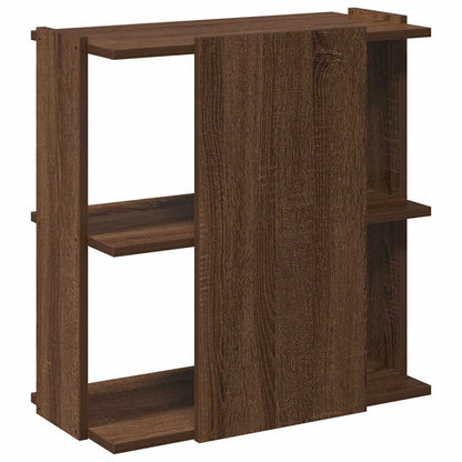 Bookcase 3-Tier Brown Oak 60x30x60 cm Engineered Wood